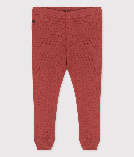 Leggings in maglia traforata per bebè marrone OMBRIE