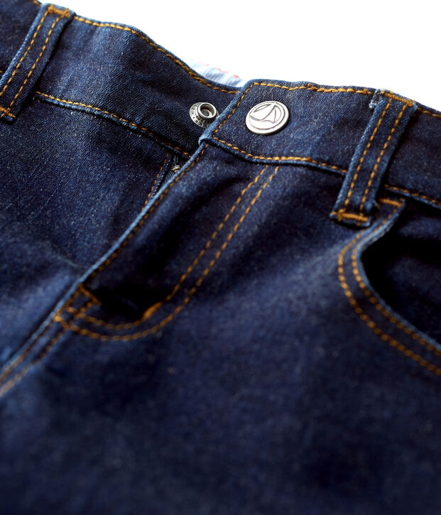 Pantalone slim bambino in denim blu