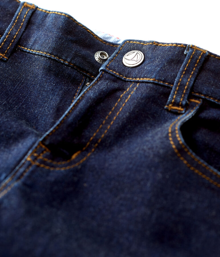 Pantalone slim bambino in denim blu