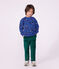 Felpa in cotone con stampa animalier bambino blu/multicolore