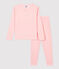 Pigiama bambina/bambino tinta unita in cotone e Lyocell rosa MINOIS
