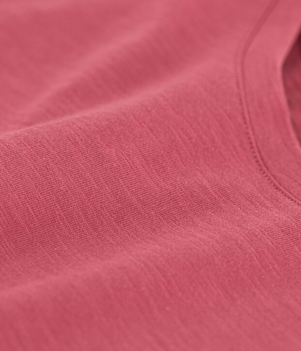 T-shirt LE DROIT girocollo in cotone donna rosa