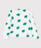 Cardigan fantasia bambina in molleton bianco MARSHMALLOW/verde GAZON