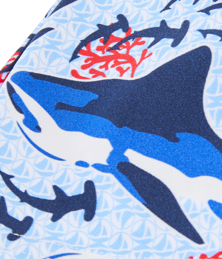 Cuffia da bagno anti-UV UPF 50+ bambino bianco/multicolore