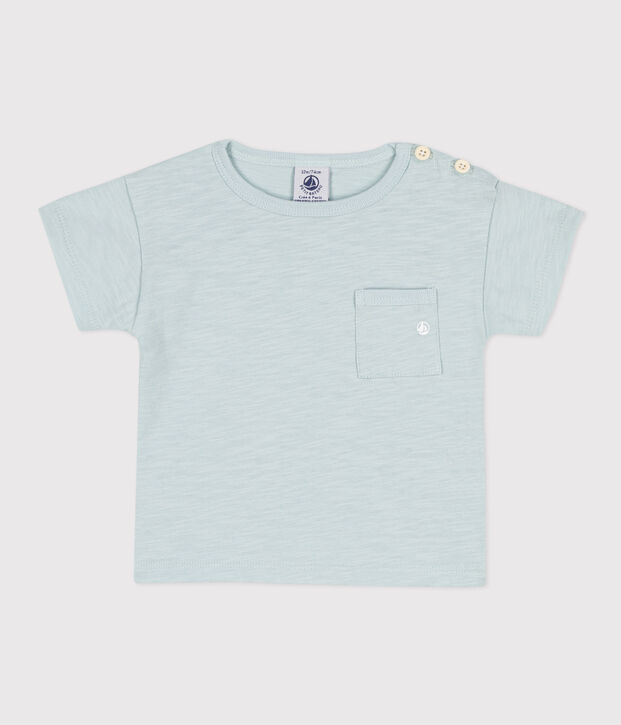 T-shirt a maniche corte beb&egrave; in jersey fiammato verde