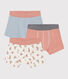 Confezione da 3 boxer leopardi in cotone bambino