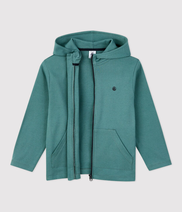 Felpa con cappuccio bambina/bambino verde