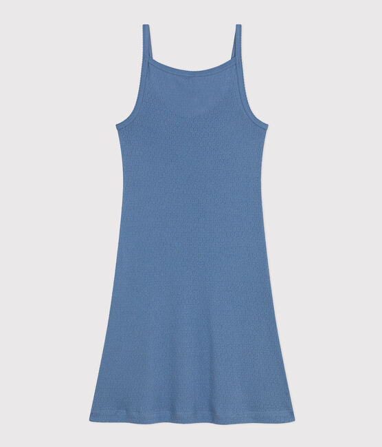 Babydoll in cotone traforato donna blu BEACH