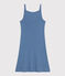 Babydoll in cotone traforato donna blu BEACH