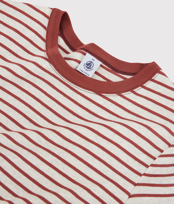 T-shirt L'ICONIQUE girocollo in cotone bio donna beige MONTELIMAR/ OMBRIE