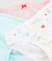 Confezione da 3 slip fantasia frutti bambina in cotone biologico variante 1