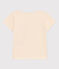 T-shirt bambina a maniche corte in tessuto fioccato ecru AVALANCHE