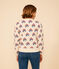 Maglia donna in tessuto felpato bianco AVALANCHE/ MULTICO