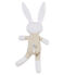 Doudou coniglietto bebè in jersey beige PERLIN/bianco MARSHMALLOW