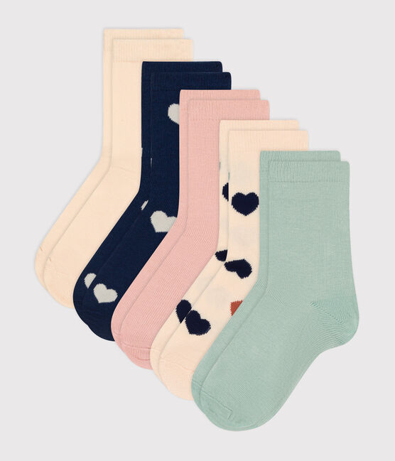 5 paia di calzini bambino in cotone a cuori variante 1