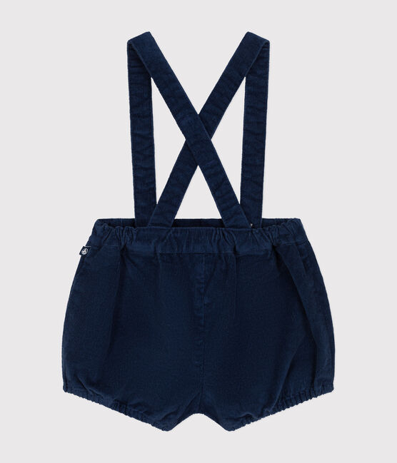 Shorts con bretelle in velluto neonato CREPUSCULE
