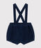 Shorts con bretelle in velluto neonato CREPUSCULE