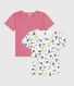 Set di T-shirt a maniche lunghe in cotone con stampa Parigi bambino