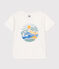 T-shirt a maniche corte in cotone con stampa bambino bianco MARSHMALLOW