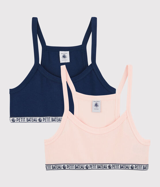 Confezione da 2 brassière sportive bambina in cotone biologico variante 1
