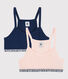 Confezione da 2 brassière sportive bambina in cotone biologico