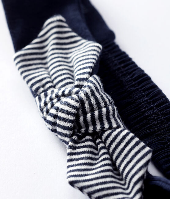 Fascia in cotone bambina blu SMOKING