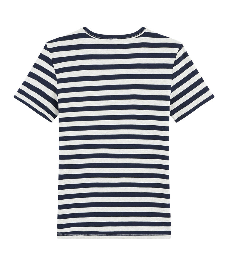 T-shirt iconica donna blu/grigio