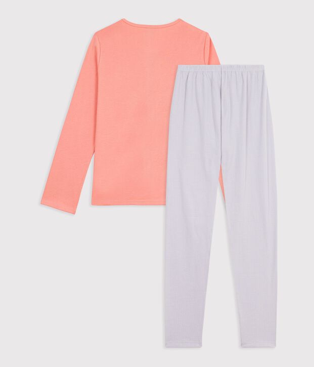 Pyjama  en coton arancione/multicolore