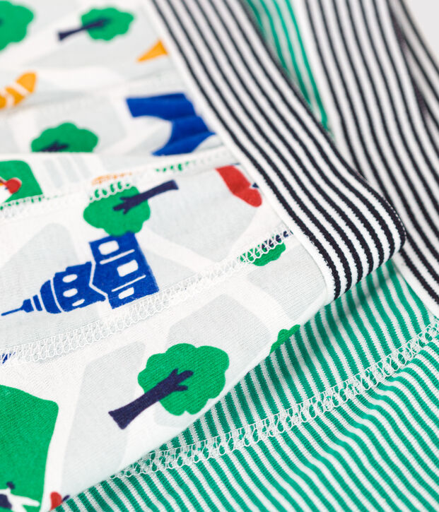 Confezione da 2 boxer Parigi in cotone bambino multicolore