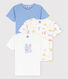 Confezione da 3 t-shirt manica corta fantasia Parigi bambino in cotone