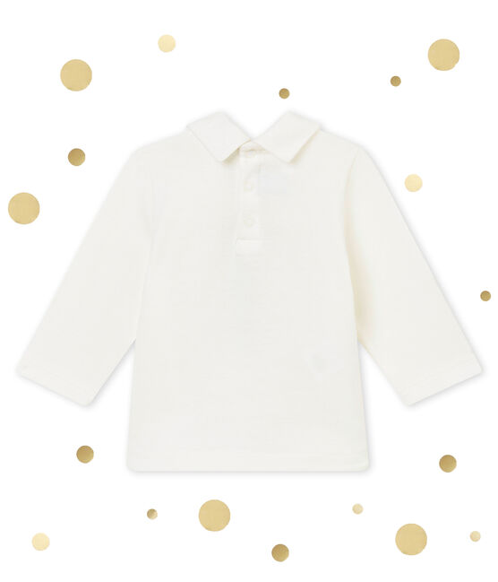 Polo per bebé maschio bianco MARSHMALLOW