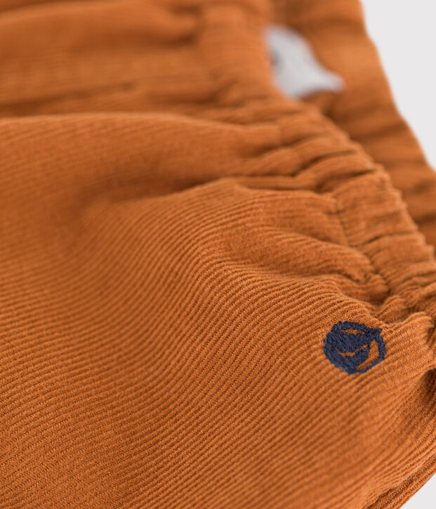 Pantalone di velluto a costine sottili per neonati marrone