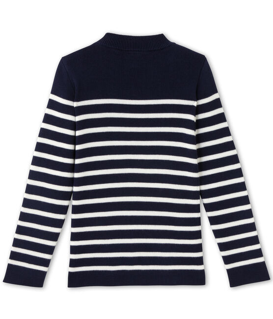 Pull marin per bambino blu SMOKING/bianco LAIT