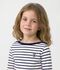 Iconico maglie a righe a righe da bambino in cotone spesso bianco/blu