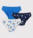 Confezione da 3 slip animali bambino in cotone