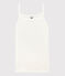 Canottiera con spalline iconica in cotone Donna bianco MARSHMALLOW