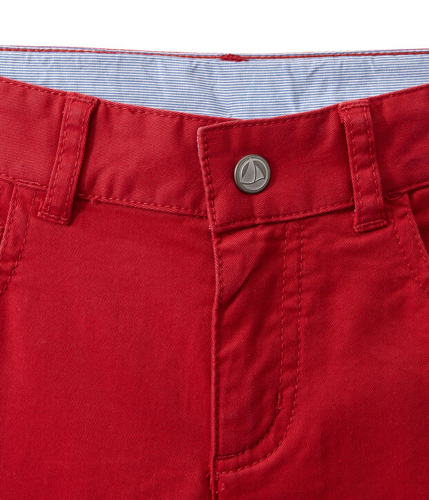 Pantaloni colorati per bambino in jeans rosso