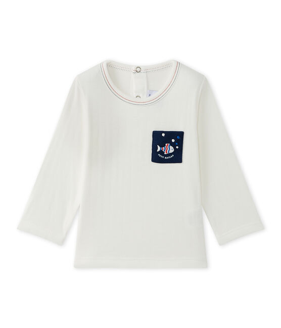 T-shirt bebé bambino tinta unita bianco MARSHMALLOW