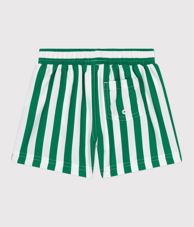 Shorts da bagno con stampa a righe neonato verde/verde