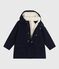 Parka bambino lunghezza midi tinta unita blu SMOKING