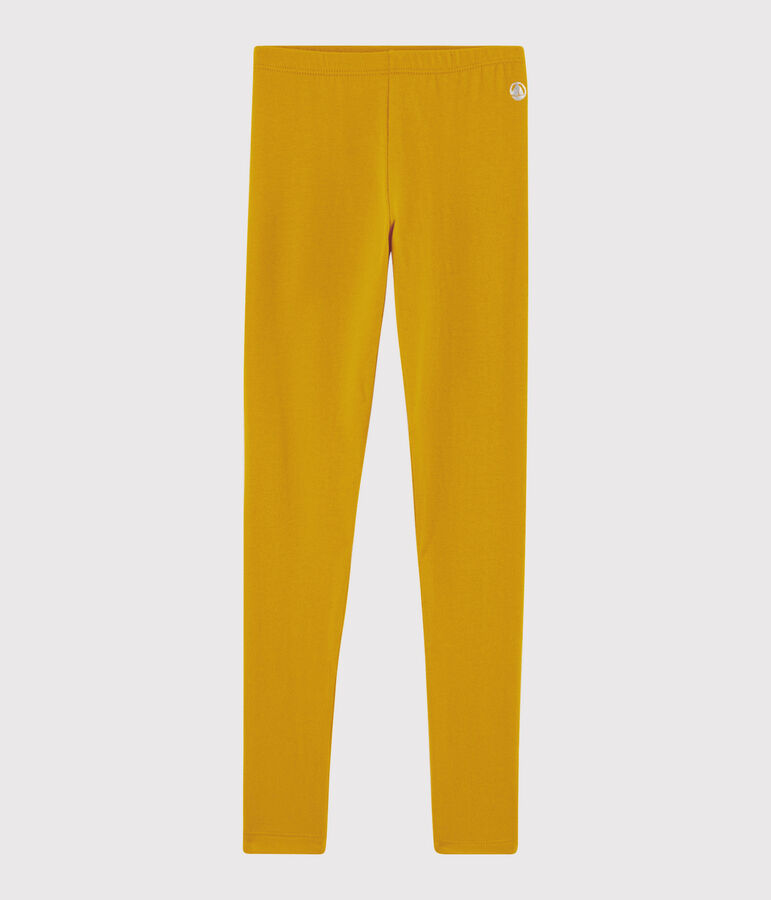 Leggings in jersey bambina giallo