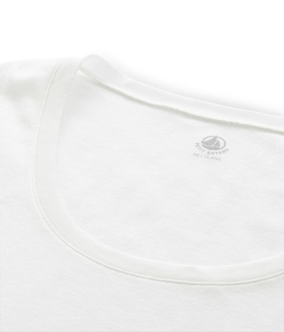 T-shirt maniche lunghe donna in cotone leggero bianco MARSHMALLOW