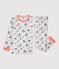 Pigiama bambino fantasia Parigi in cotone biologico grigio BELUGA/bianco MULTICO
