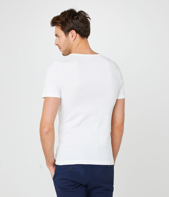 T-shirt maniche corte scollo a V uomo bianco ECUME
