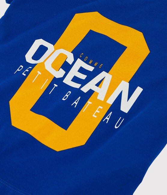 T-shirt maniche corte in jersey bambino blu SURF