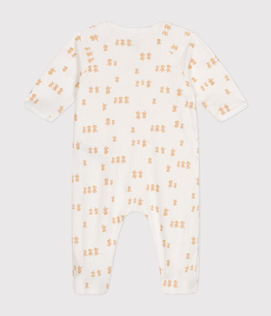Pigiama in tessuto felpato neonato bianco MARSHMALLOW/bianco MULTICO