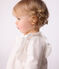 Blusa a maniche lunghe in cotone tinta unita neonato bianco MARSHMALLOW