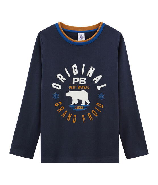 T-shirt a manica lunga bambino blu SMOKING