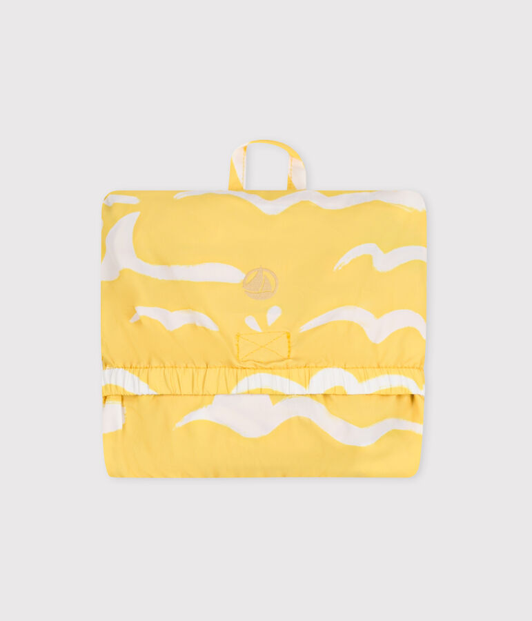 Giacca a vento anti-UV in poliestere con stampa squali neonato giallo/bianco