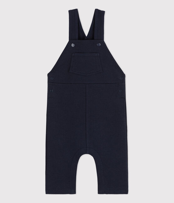 Salopette lunga in jersey spesso per neonati blu SMOKING
